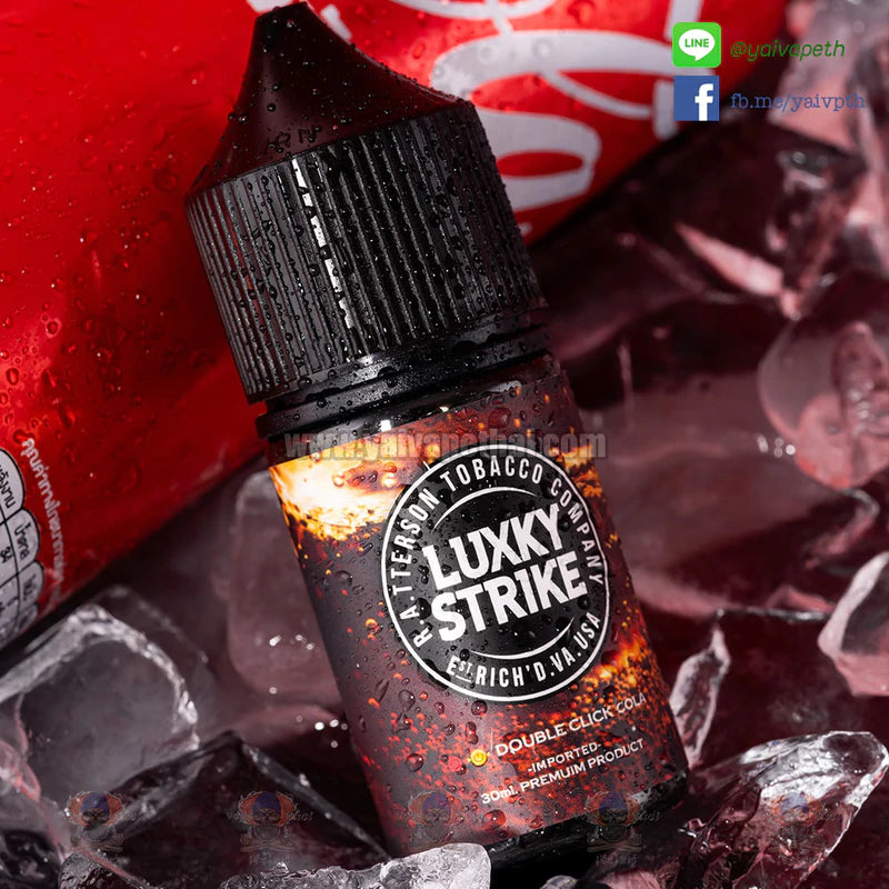 ลักกี้สไตรค์ Doubleclick Cola - น้ำยาบุหรี่ไฟฟ้า Luxky Strike Salt Nic 30 ml [เย็น] ของแท้ (New!), น้ำยาพอต( Saltnic E-liquid), Luxky Strike - Yaivape บุหรี่ไฟฟ้า