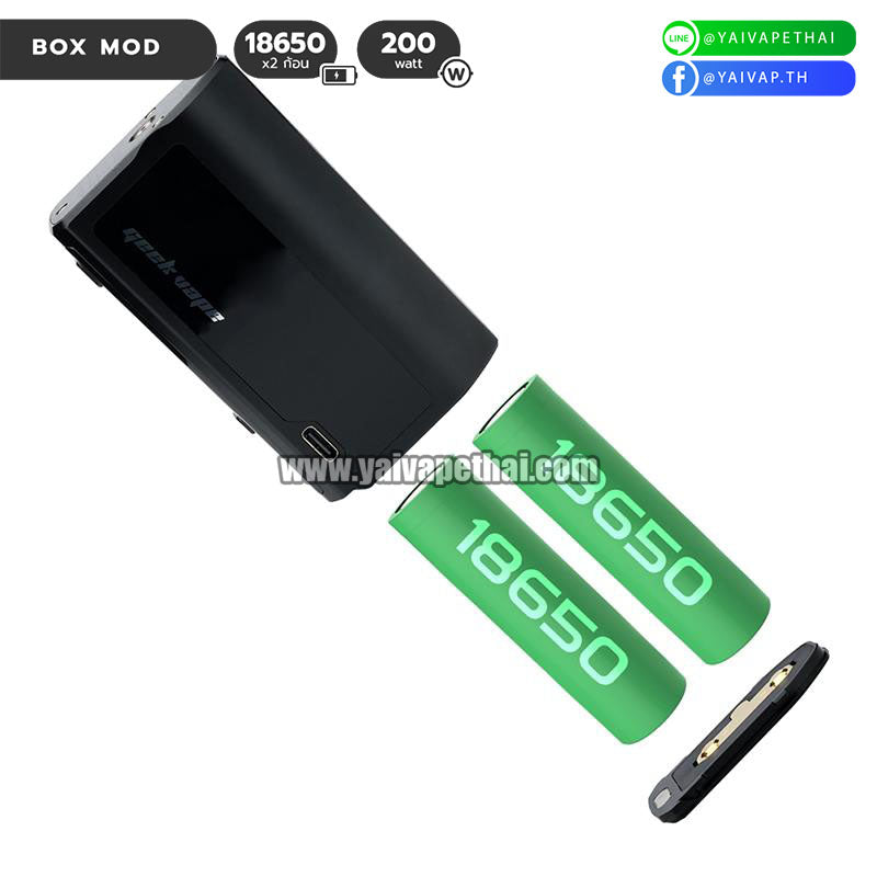 Geekvape OBELISK 200 Box Mod [ แท้ ], กล่องบุหรี่ไฟฟ้า( Box Mods ), Geekvape - Yaivape บุหรี่ไฟฟ้า