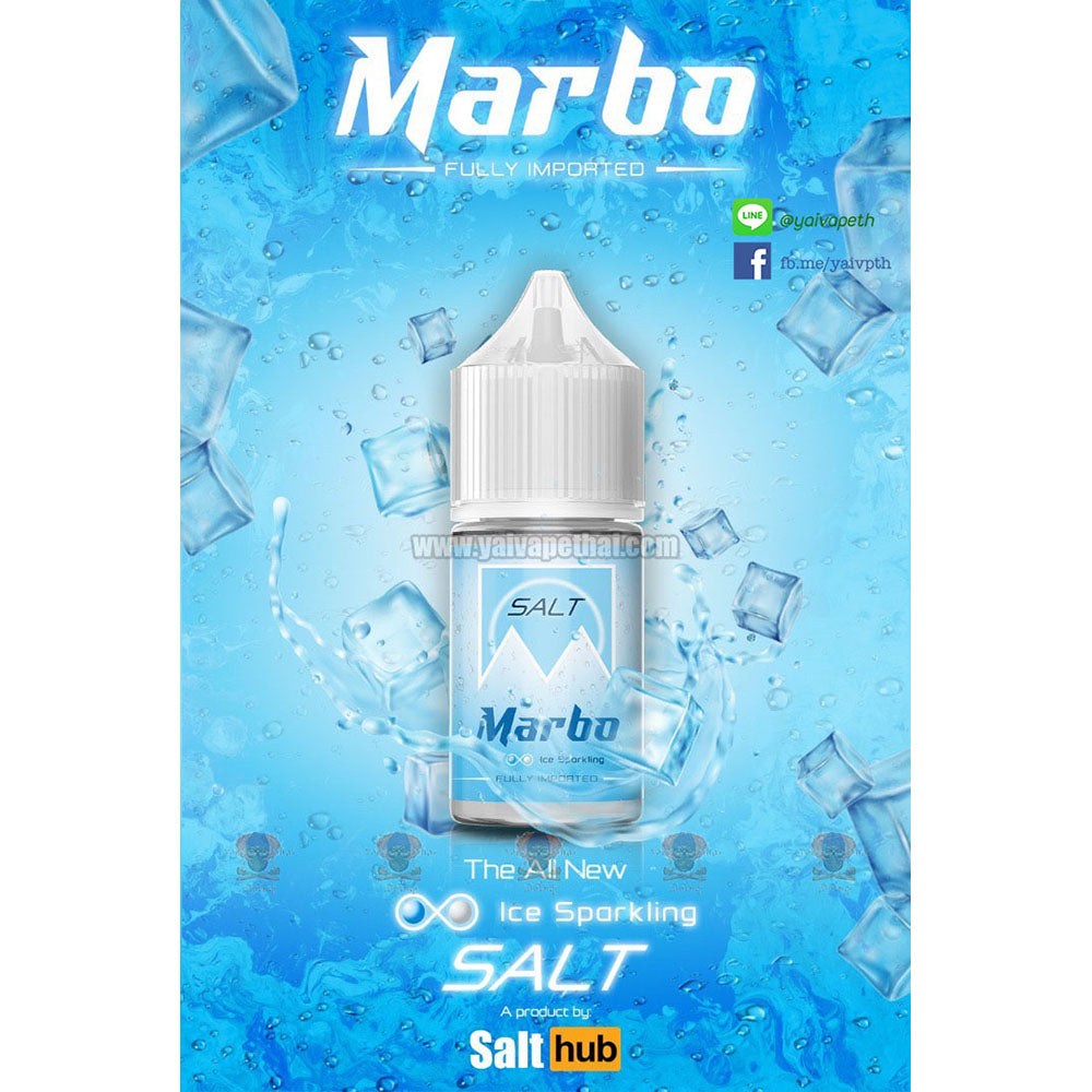 มาโบน้ำแร่ - น้ำยาบุหรี่ไฟฟ้า Marbo Ice Sparkling Salt Nic 30 ml (Nic30), น้ำยาพอต( Saltnic E-liquid), Marbo - Yaivape บุหรี่ไฟฟ้า