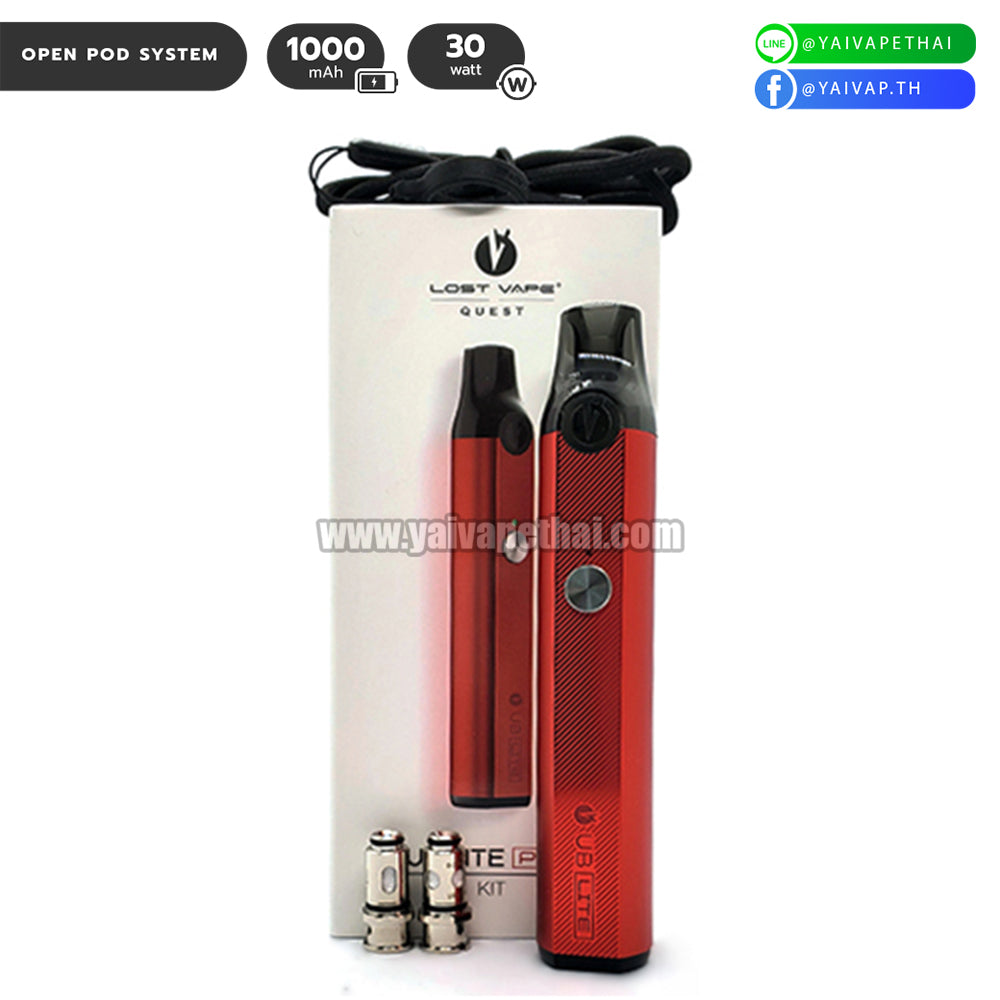 พอต บุหรี่ไฟฟ้า Lostvape Quest UB Lite 1,000 mAh 30W Pod Kit [ แท้ ], พอต (Pod), HI END - Yaivape บุหรี่ไฟฟ้า