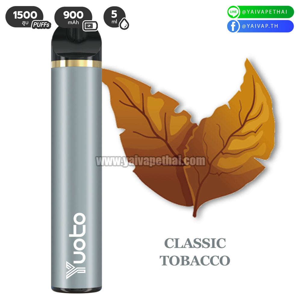 YUOTO DISPOSABLE 900mAh สูบได้ถึง 1,500 ครั้ง พอตแบบใช้แล้วทิ้ง (DISPOSABLE VAPE POD) [ แท้ ], Disposable Pod Systems (พอตใช้แล้วทิ้ง), Yuoto - Yaivape บุหรี่ไฟฟ้า