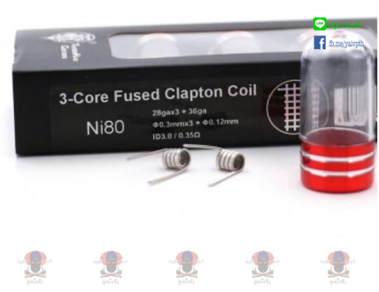 ลวดฟิวแคปตั้น - THC 3-CORE FUSED CLAPTON COIL 0.35Ω ( NI80 ) (U.S.A) แท้ - YAIVAPETHAI  No.1