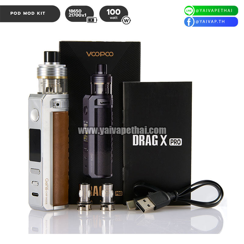 พอต บุหรี่ไฟฟ้า VOOPOO Drag X Pro Pod Mod Kit 100w [ แท้ ], พอต (Pod), VOOPOO - Yaivape บุหรี่ไฟฟ้า