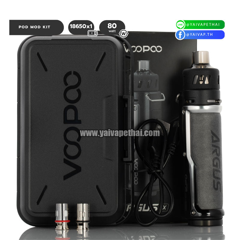 พอต บุหรี่ไฟฟ้า VOOPOO Argus X Pod Mod Kit 80W ใช้ถ่าน 18650 [ แท้ ], พอต (Pod), VOOPOO - Yaivape บุหรี่ไฟฟ้า