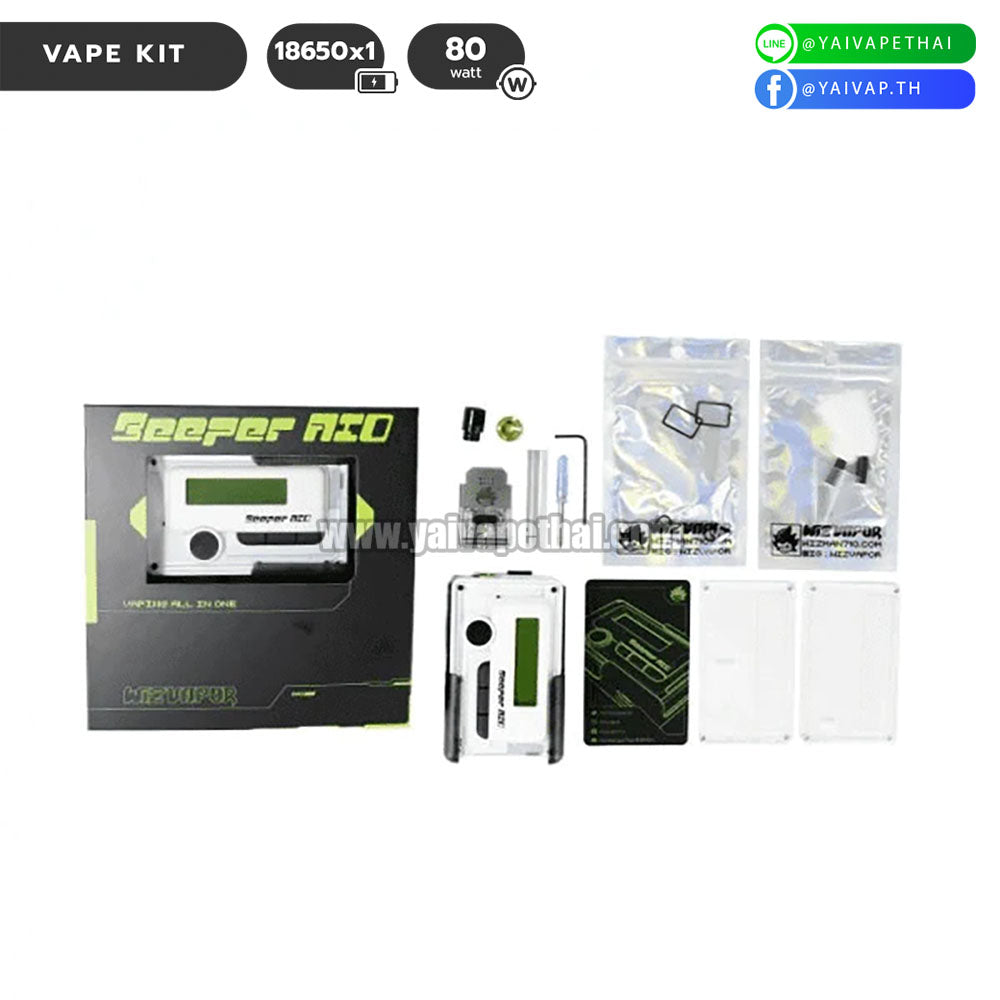 พอตมอท บุหรี่ไฟฟ้า – WizVapor Beeper AIO Box Mod Kit 80W [ แท้ ] (ใส่อะตอม 510 ได้), พอต (Pod), WizVapor - Yaivape บุหรี่ไฟฟ้า